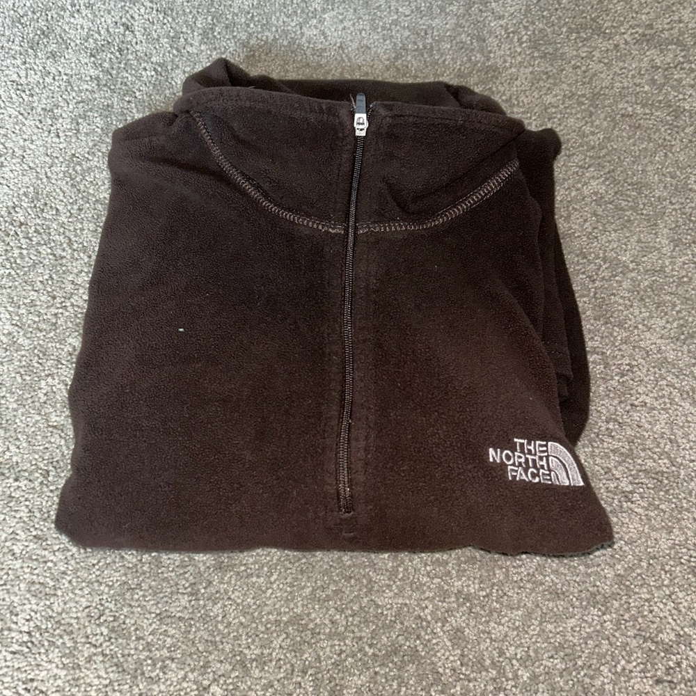 Brown North Face TKA100 Quarter Zip